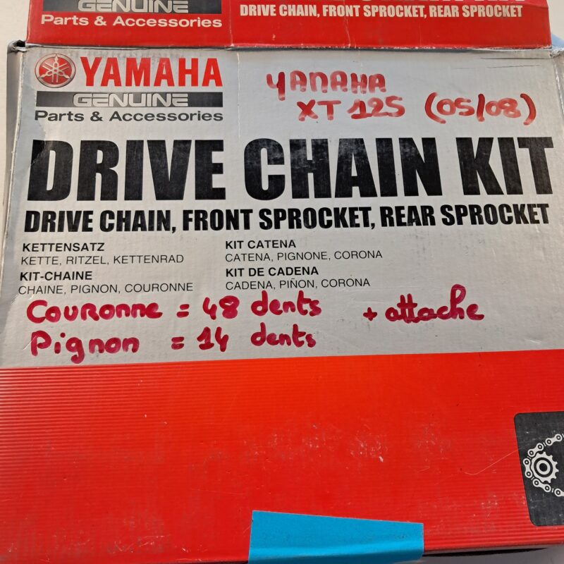 YAMAHA XT 125 (05/08) kit chaine neuf